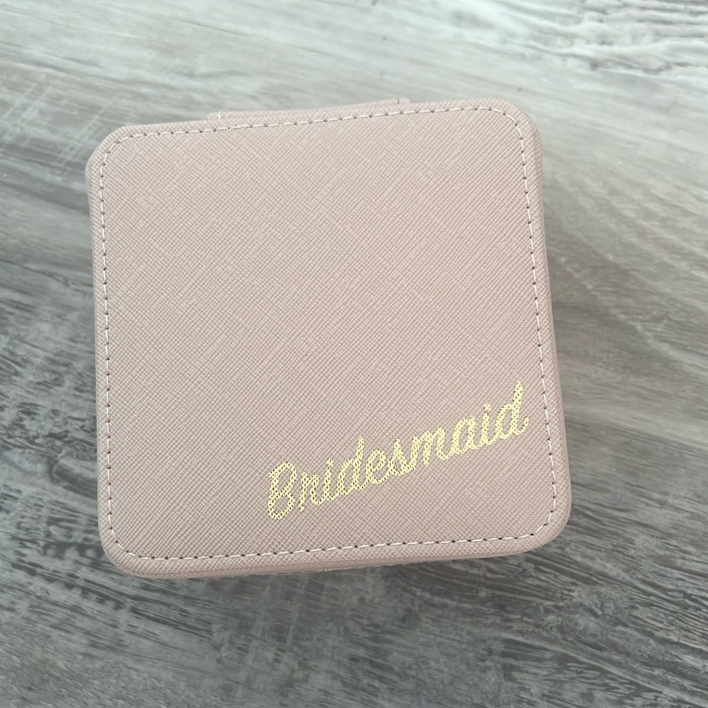 Pink Bridesmaid Personalised Jewelry Box, Travel Jewelry Case NEW
